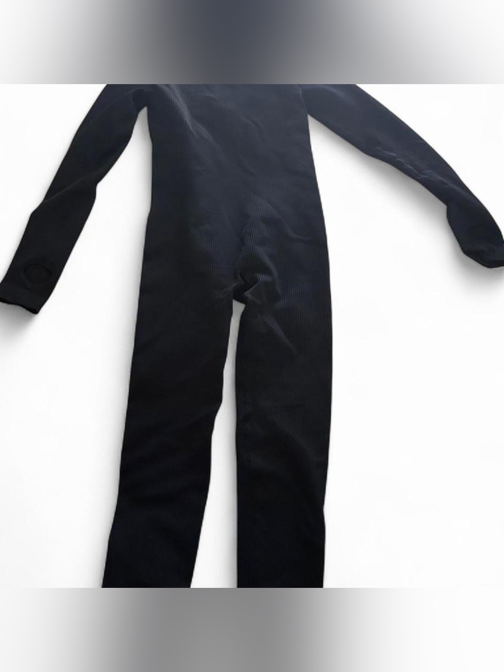 Long-Sleeve Ribbed One-Piece - Picture 3 of 4